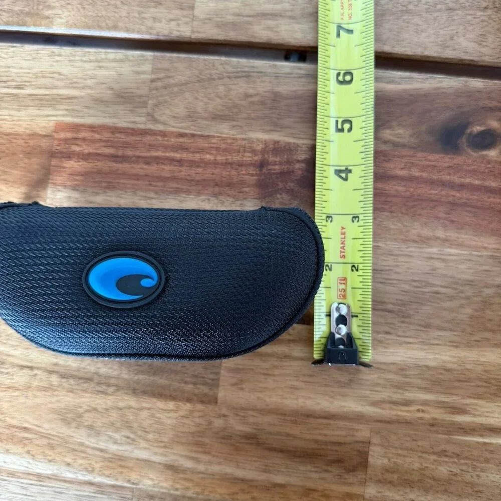 Costa Del Mar Sunglasses Hard Shell Case With Cleaning Cloth Zipper Clousure‎